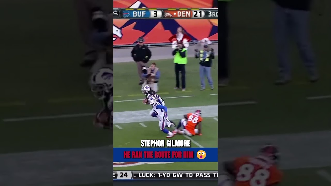 Stephon Gilmore Picks Off Peyton Manning!