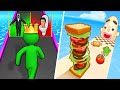 Sandwich Runner 🆚 Giant Rush🌻🧿🌺🌈Max Levels Walkthrough Android IOS Update Gameplay YT179