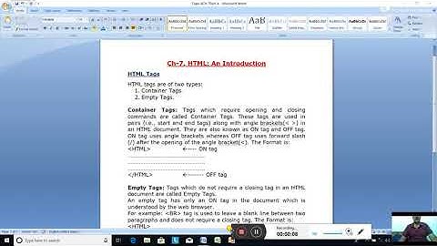 Class-6. Computer Studies. Ch-7. HTML: An Introduction. Part-4. Date-15/10/2020.