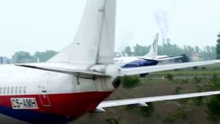Blue Air YR-AMC take off from Craiova