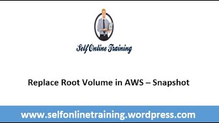 Replace Root Volume in AWS - Snapshot