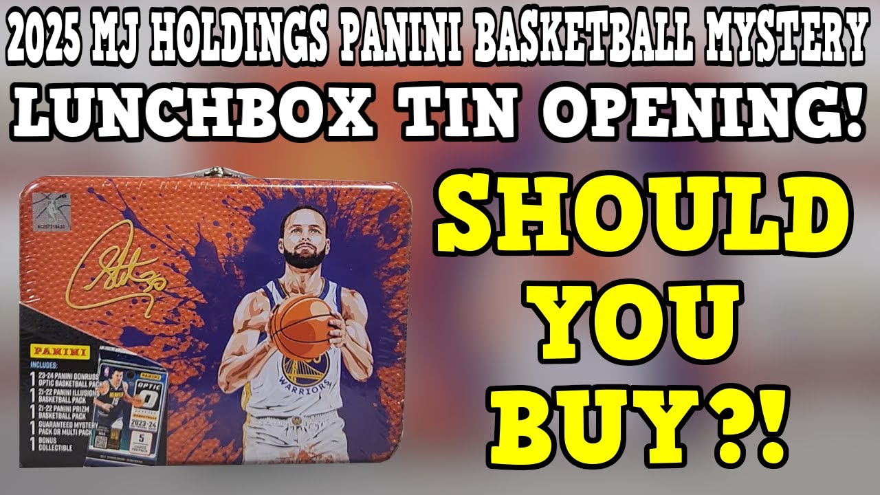 SHOULD YOU BUY?! 2025 MJ Holdings Panini Basketball Mystery Lunchbox Tin Opening And Review!