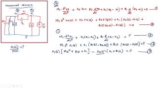 Mechanical translational system|Control System|Transfer function|Laplace Transform