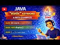Static Keyword in Java | Static Variable, Static Method, Static Block, Static Class with Examples
