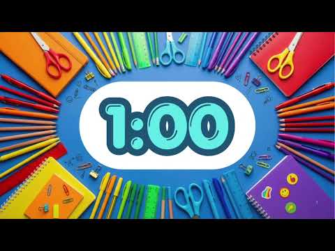1 Minute Timer | Quiet Countdown for Study & Classroom, No Music (Beeps at Start & End)