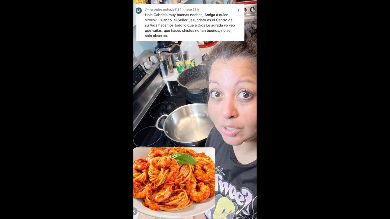 Espaguetis rojos con camarones y carne molida / aclaremos algo aquí