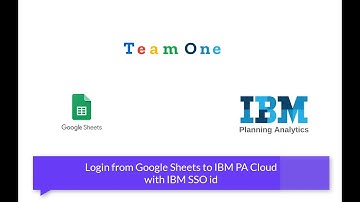 Connect from Google Sheets to IBM Planning Analytics Cloud using IBM id (SSO)