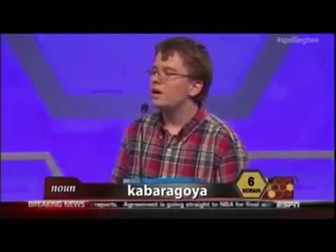 Jacob Williamson Spelling Bee - Misspells Kabaragoya