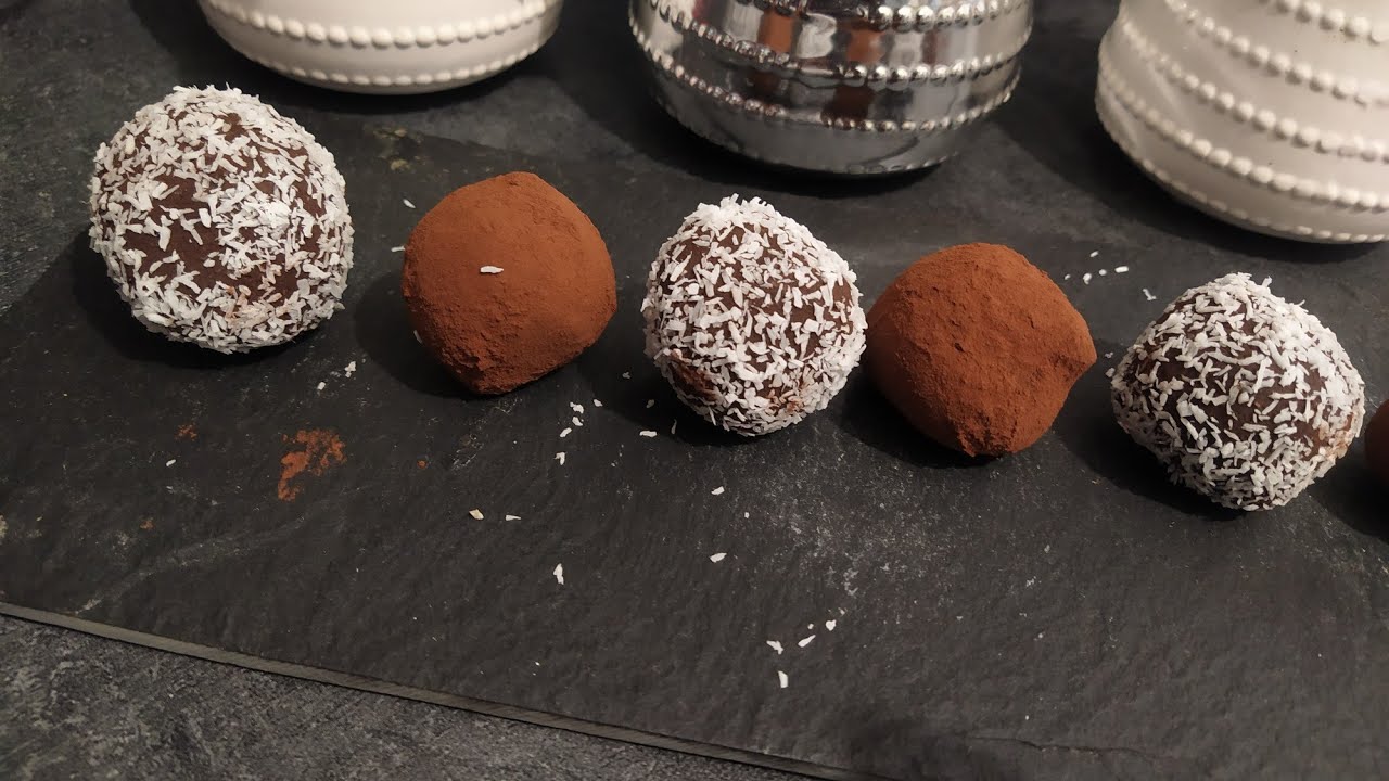 truffes au chocolat noir recette facile et rapide - YouTube