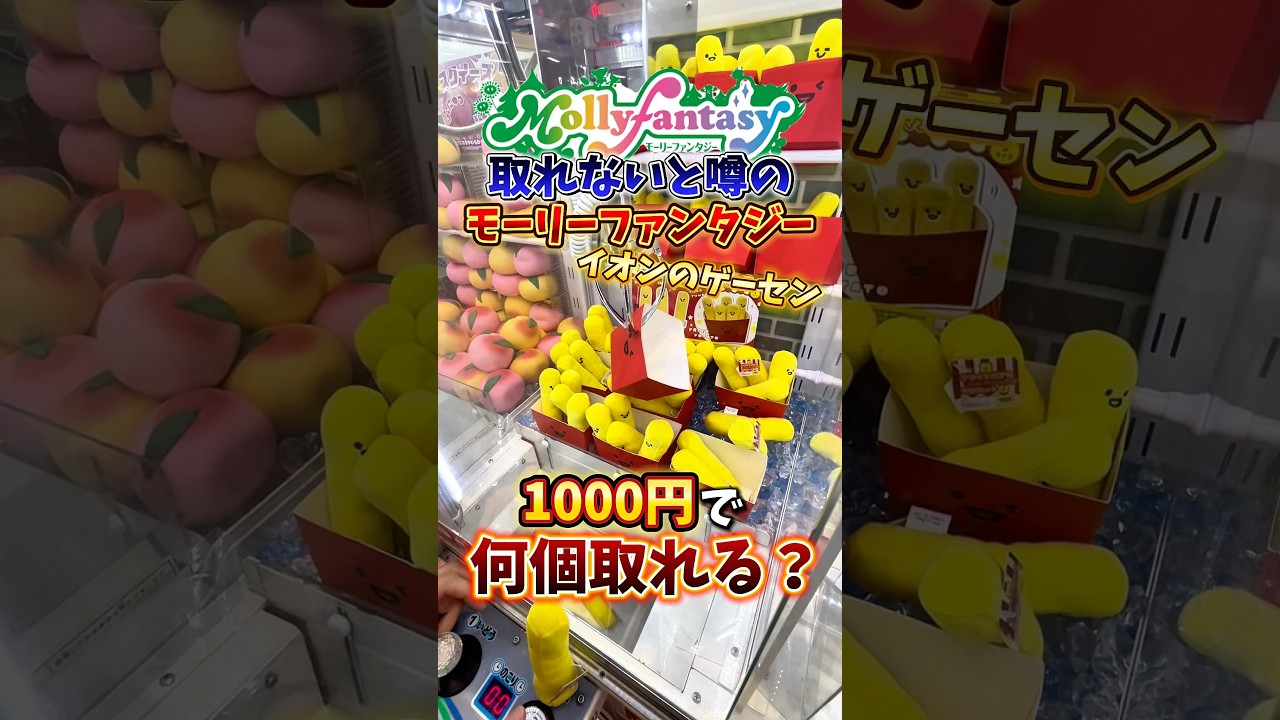 【ゲーセン】取れないと噂のモーリーファンタジーで、1000円使ったら景品何個取れるのか検証してみた🔥(クレーンゲーム)