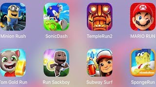 Subway Surf,Sponge Run,Mario Run,Run Sackboy,Tom Gold Run,Temple Run 2,Sonic Dash,Minion Rush screenshot 3