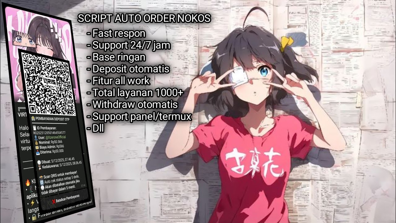 NEW SCRIPT BOT TELEGRAM AUTO ORDER NOKOS || NO ENC || FITUR WORK || BASE RINGAN