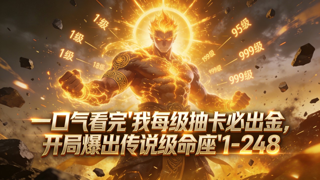 一口气看完《我每级抽卡必出金，开局爆出传说级命座》1-248 人在蓝星，抽卡为王。 别人十级才抽一张白卡。我苏澈每级必抽金。金色传说卡是人类的上限，不是我的上限。我还有不朽黑卡，红色神卡，三彩神王卡！