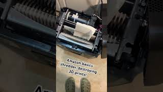 Budget 3D print shredder?  Amazon shredder eating failed prints! #shredder #3dprinting #satisfying