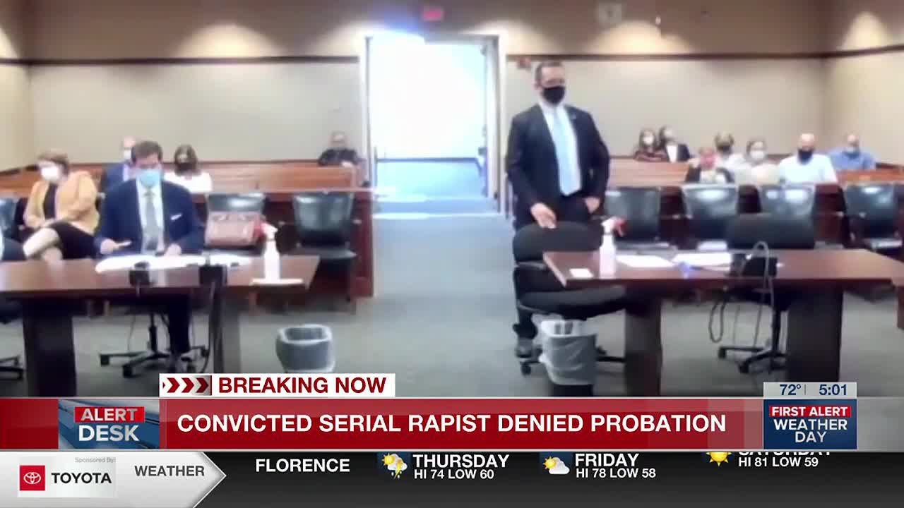 Convicted serial rapist denied probation, court docs say