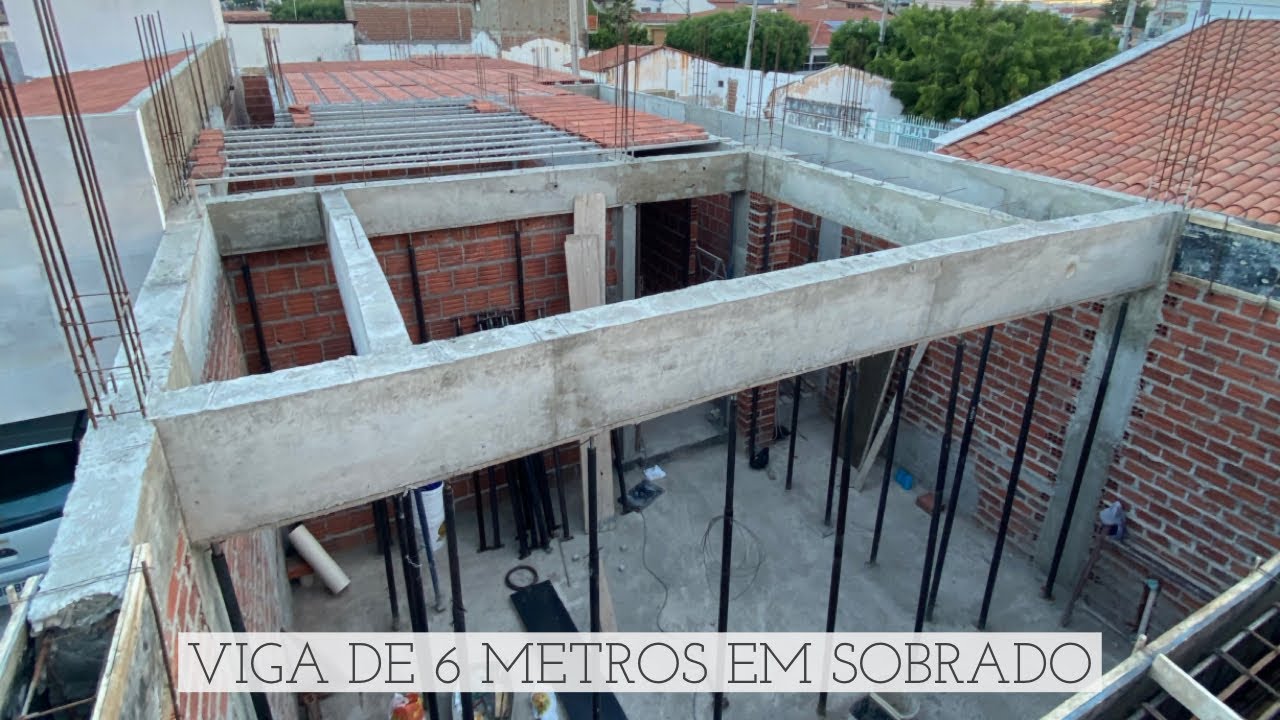 Viga de 6 metros em sobrado 6x20