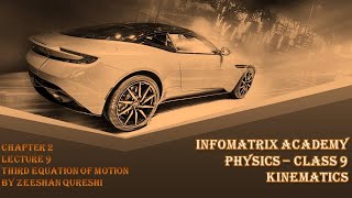 Third Equation of Motion - Physics Class 9 - Chapter 2 - Lecture 9