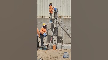 Casting column concrete with aluminium Formwork by manpower