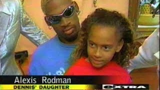 Dennis Rodman 25 years ago with 7 y/o daughter Alexis and Halle Berry on the BAPS movie set 1996