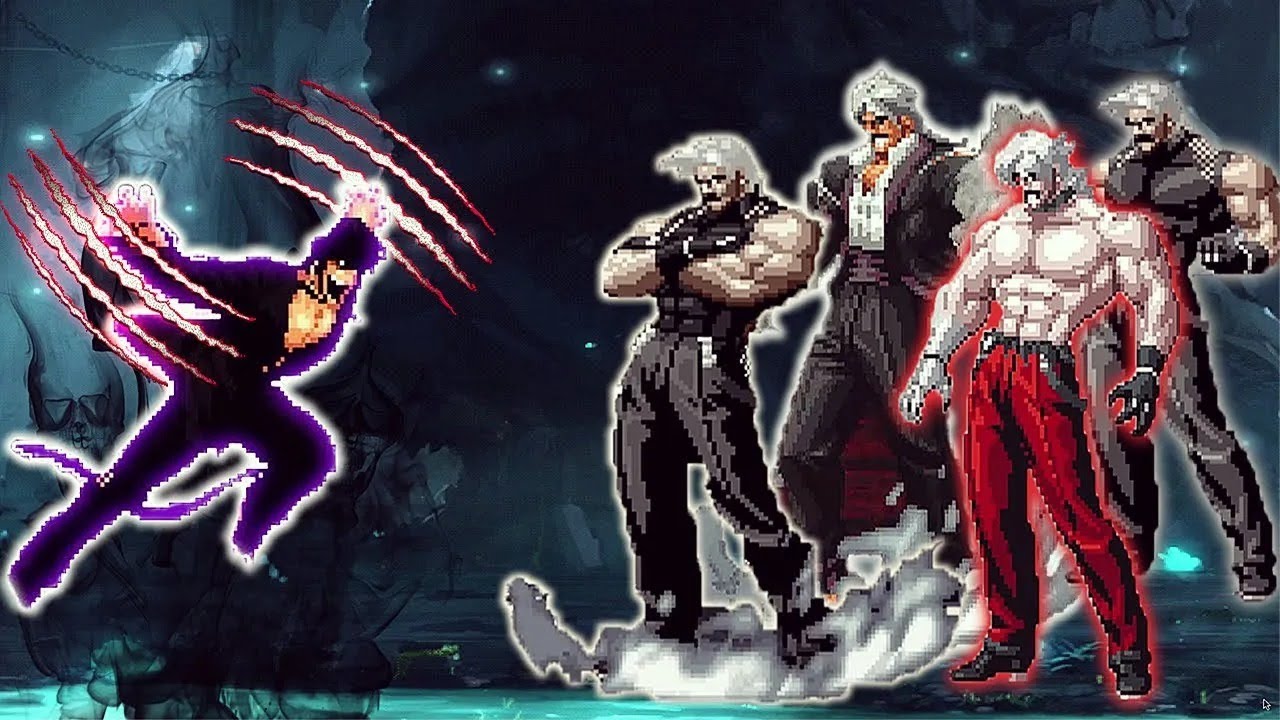 [Mugen KOF] Black Flame Iori Yagami Vs New Final Rugal Team - YouTube