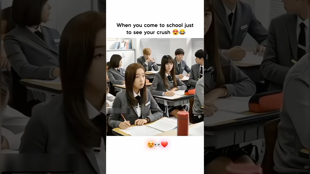When you come to school just to see your crush😍💕