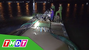 Tiền Giang: Bắt quả tang 2 đối tượng khai thác cát sông Tiền trái phép | THDT