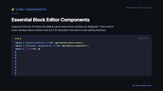 1.5. Essential Block Editor Components. WordPress