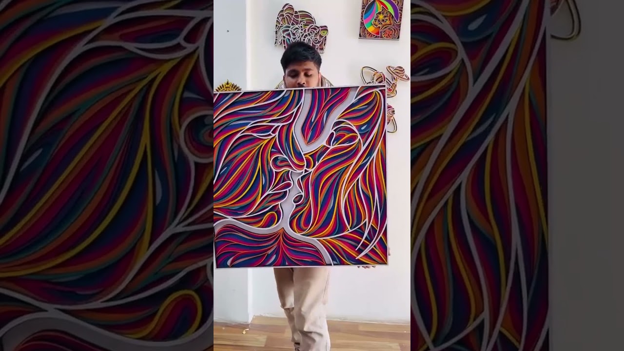 our amazing clients want a wooden multilayer couple kissing wall art design and...... Read more