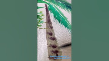 How to paint palm tree #watercolor #shortvideo #art