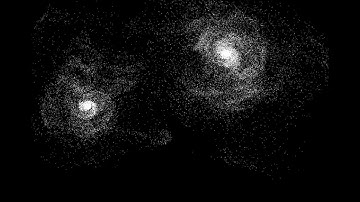 Galaxy Collisions Simulation: 150,000+ particles!