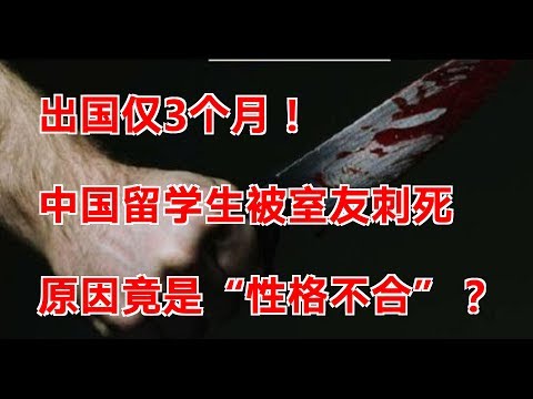 出国仅3个月！中国留学生被室友刺死，原因竟是“性格不合”？