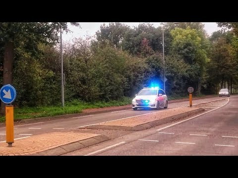 Prio 1: Politie Rijopleiding rijdt met spoed over de Akkerweg in Moergestel richting Oisterwijk