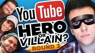 Drawing YOUTUBERS as HEROES & VILLAINS - ROUND 3!
