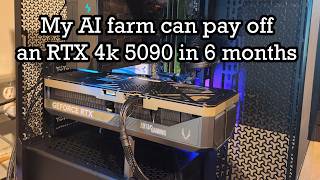 My RTX 5090 AI farm can pay off a 4k 5090 in 6 months : My AI farm weekly profitability update.