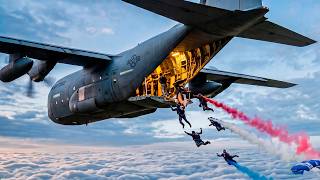 Extreme Skydiving: USAF Parachute Team Jumps from C-130 Hercules into MLB All-Star Game