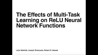 The Effects of Multi-Task Learning on ReLU Neural Network Functions Net Worth