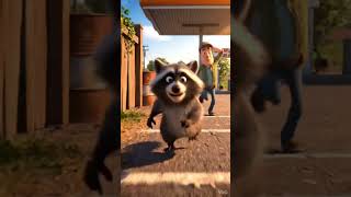 Wanted… for snacks. 🤠🦝 #funnyanimals #animalstory #western #cowboy #animation #viralpost#shorts