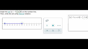 Algebra for College || Graph the set on the number line. Then, write the set using interval notation