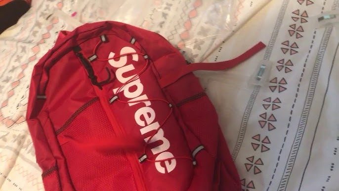 Unboxing Supreme x LV Red leather backpack, Review 💯🔥Supreme Shirt💥