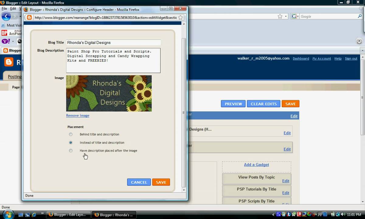 Adding A Custom Banner To Your Blog Youtube