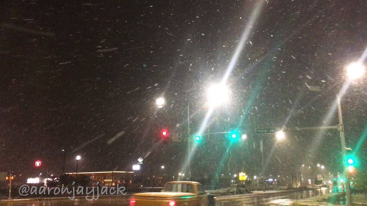 Snowstorm in Salina Kansas on 10142018 YouTube