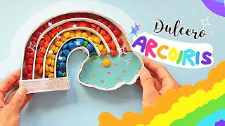 Fiesta De Arcoiris. Dulcero Arcoíris Abre Fácil Para Regalar En Pleaños Evento Encantador