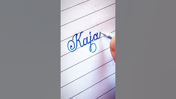 Writing a name "Kajal" in cursive #shorts