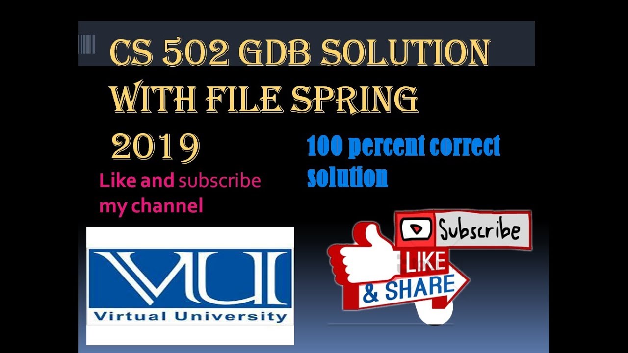 CS 502 GDB solution spring 2019