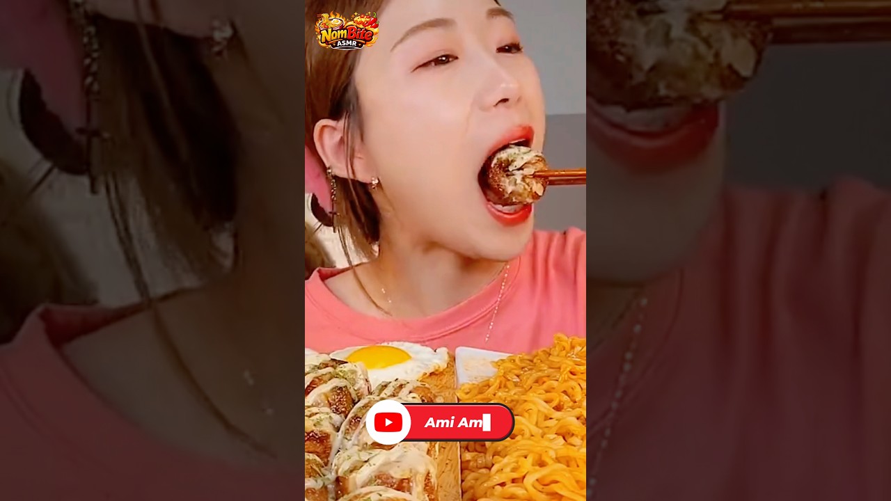 TAKOYAKI + SPICY NOODLES ASMR 🤤| CRUNCHY, CHEWY, SATISFYING NO TALKING 