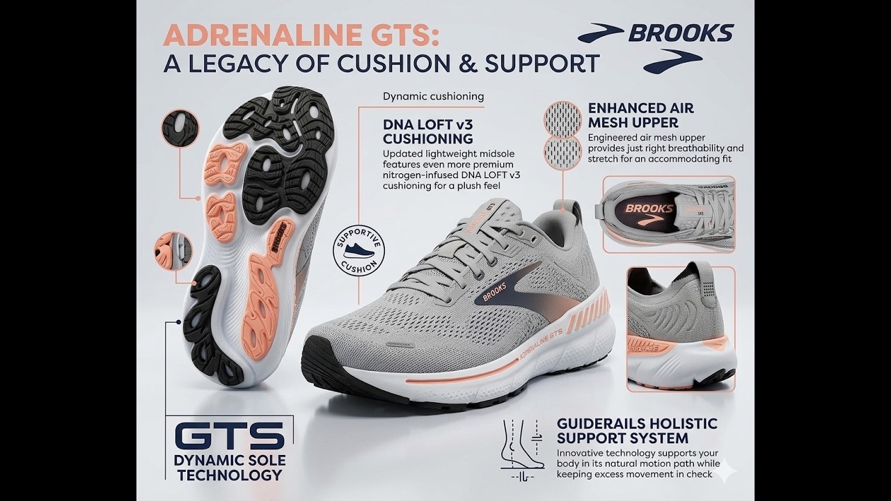 video Brooks Women’s Adrenaline GTS 25 Review