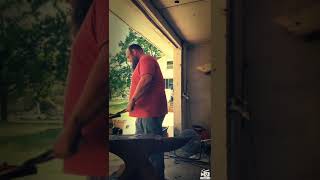Forging a hunter from an old coil spring
