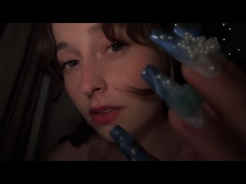 ASMR close invisible scratching with “tk tk tk” for sensitive eyes (low light)