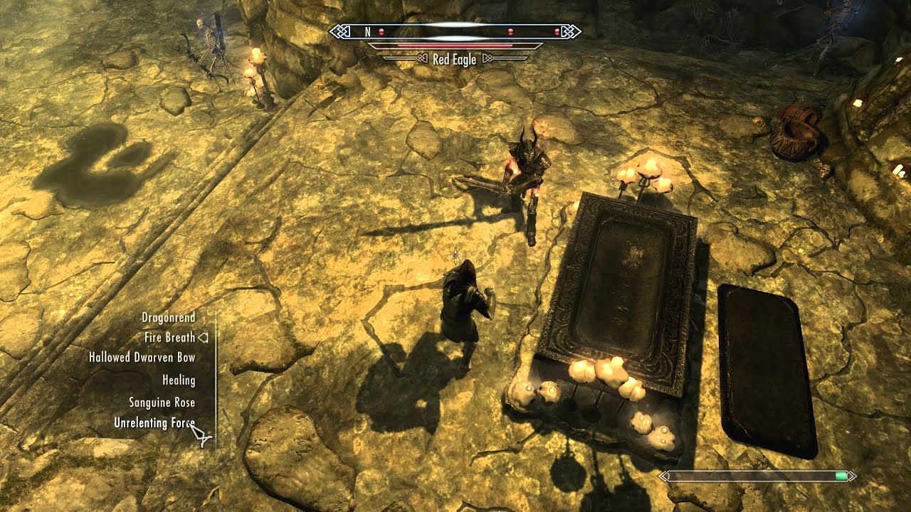 SKYRIM How To Kill Red Eagle Boss Quest Commentary + Tutorial