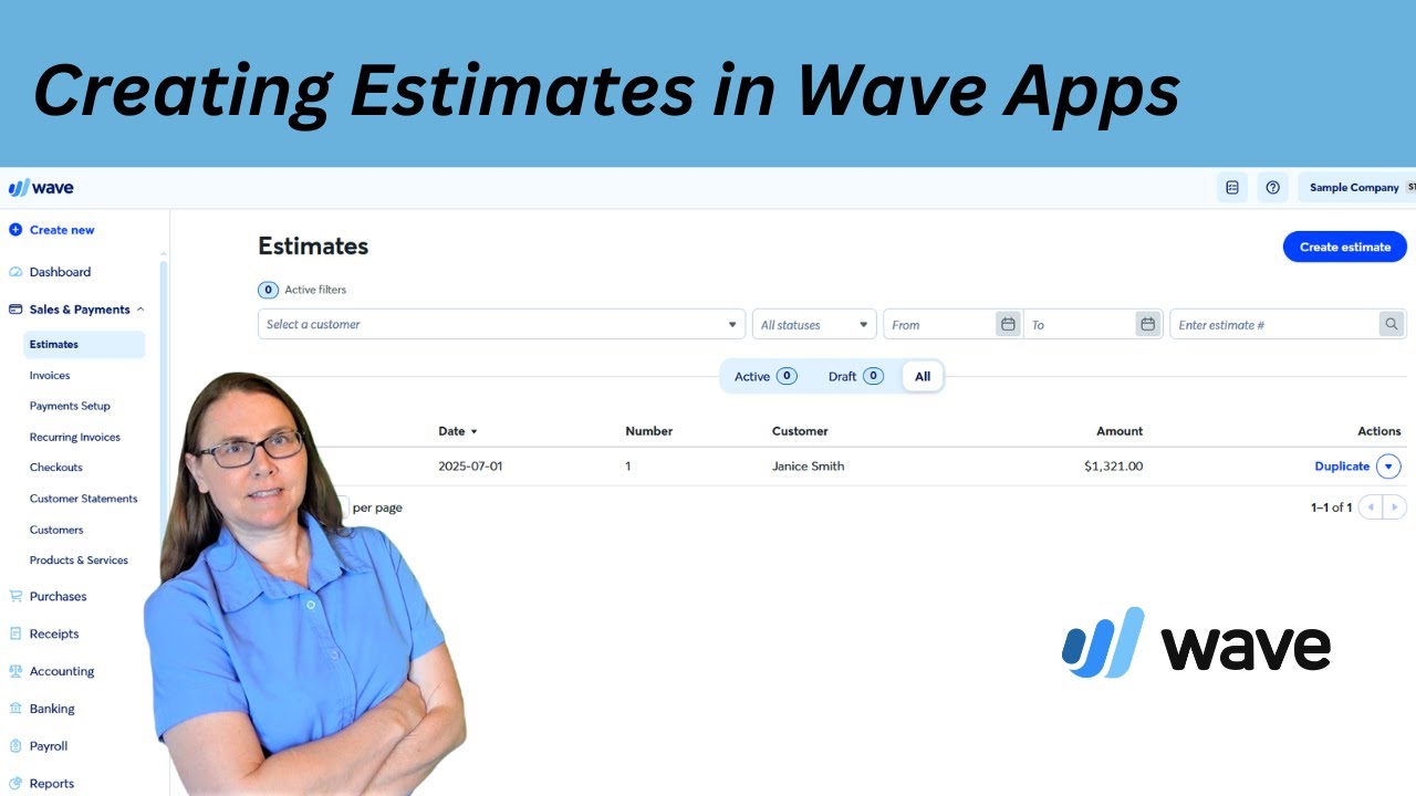 Приложения Wave: создание смет и преобразование смет в счета